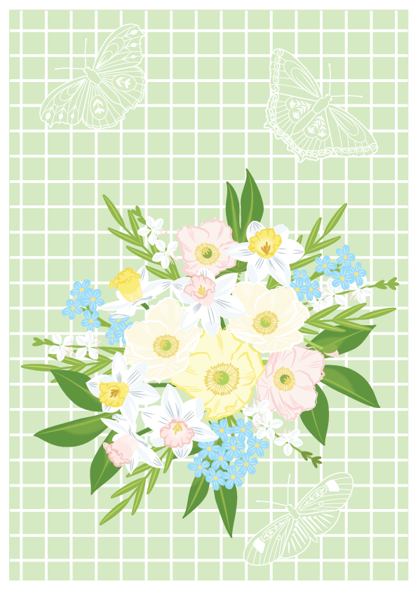 Tea Towel - Poppy Florals