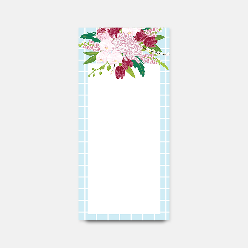 Notepad - Orchid florals