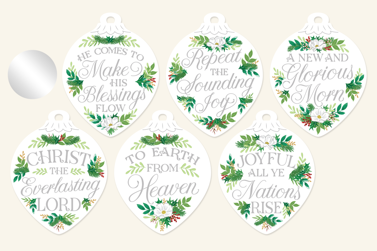 Pre-order: Christmas Ornaments - Silver Floral