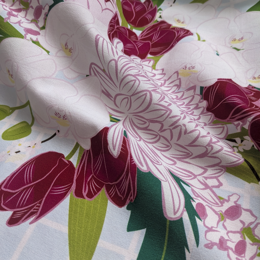 Tea Towel - Orchid Florals