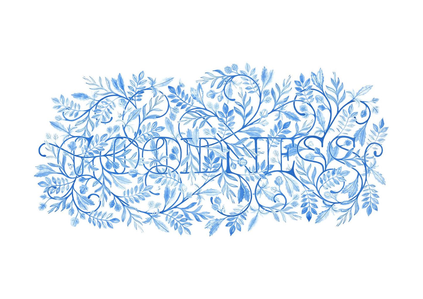 Watercolour Print - Goodness. A study in Cerulean