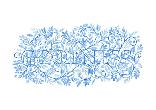 Watercolour Print - Goodness. A study in Cerulean