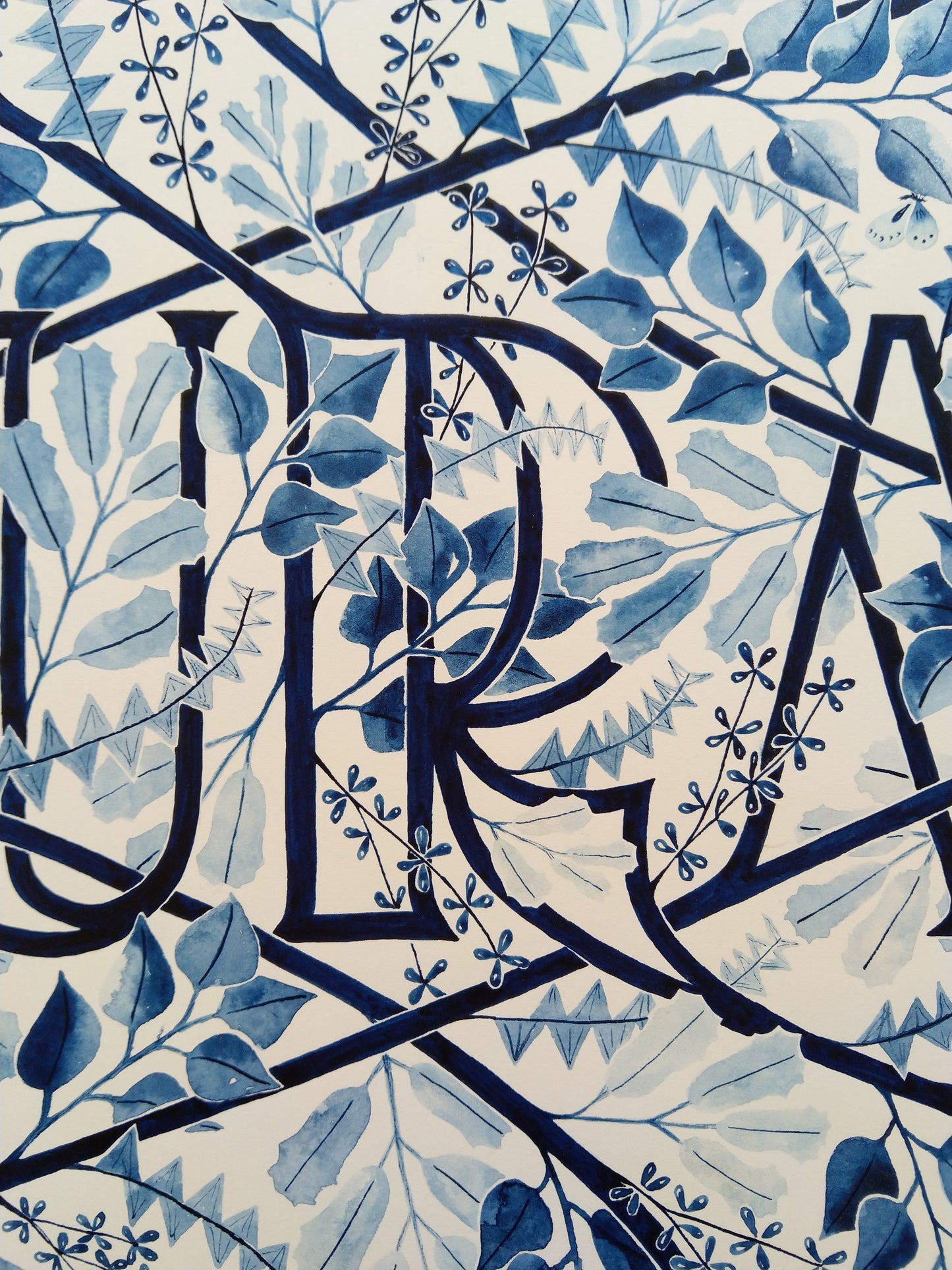 Watercolour Print - Courage (A study in blue)