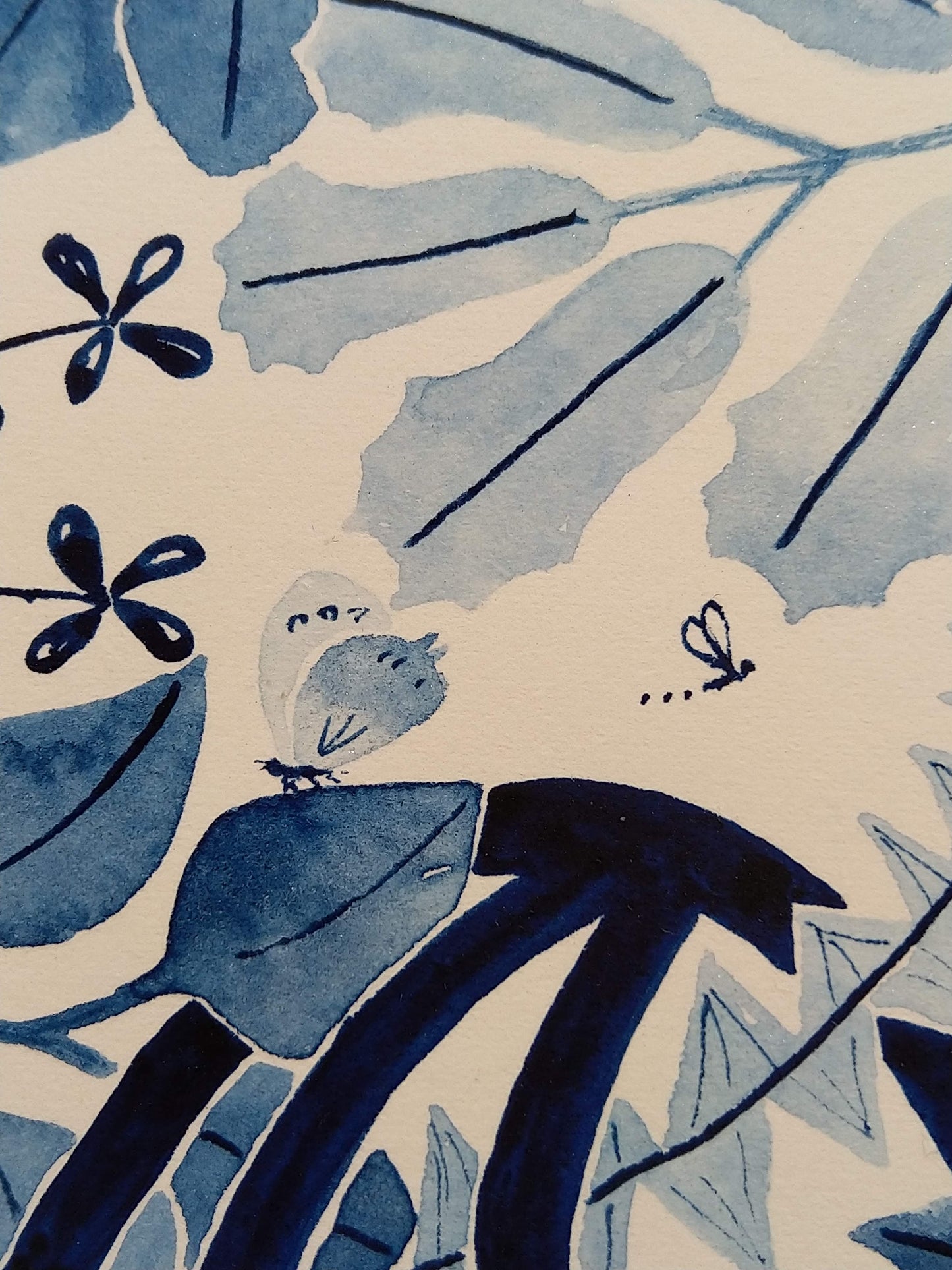 Watercolour Print - Courage (A study in blue)