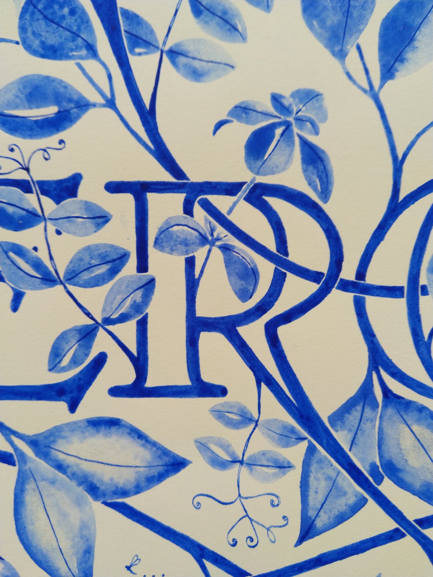 Watercolour Print - Generosity. A study in Cobalt Blue.