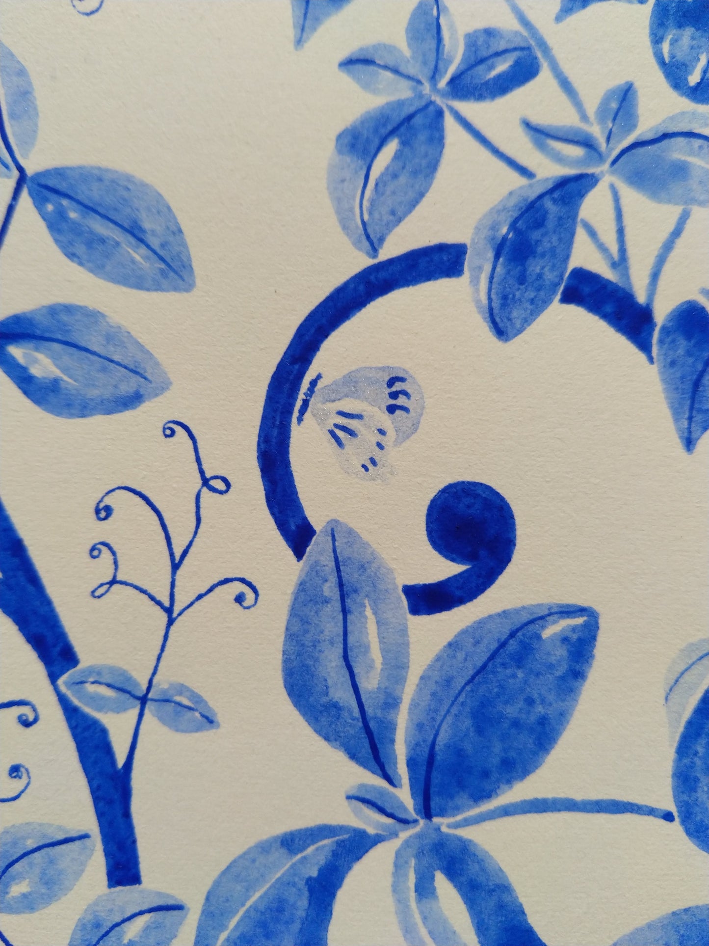 Watercolour Print - Generosity. A study in Cobalt Blue.