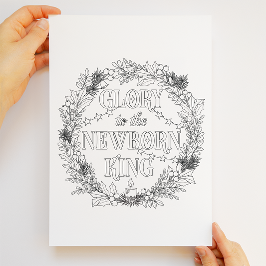 Colouring Download - Glory to the New Born King