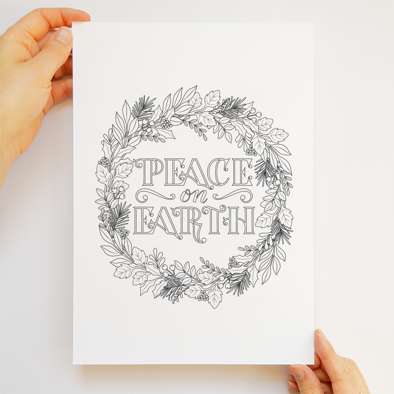 Colouring Download - Peace on Earth