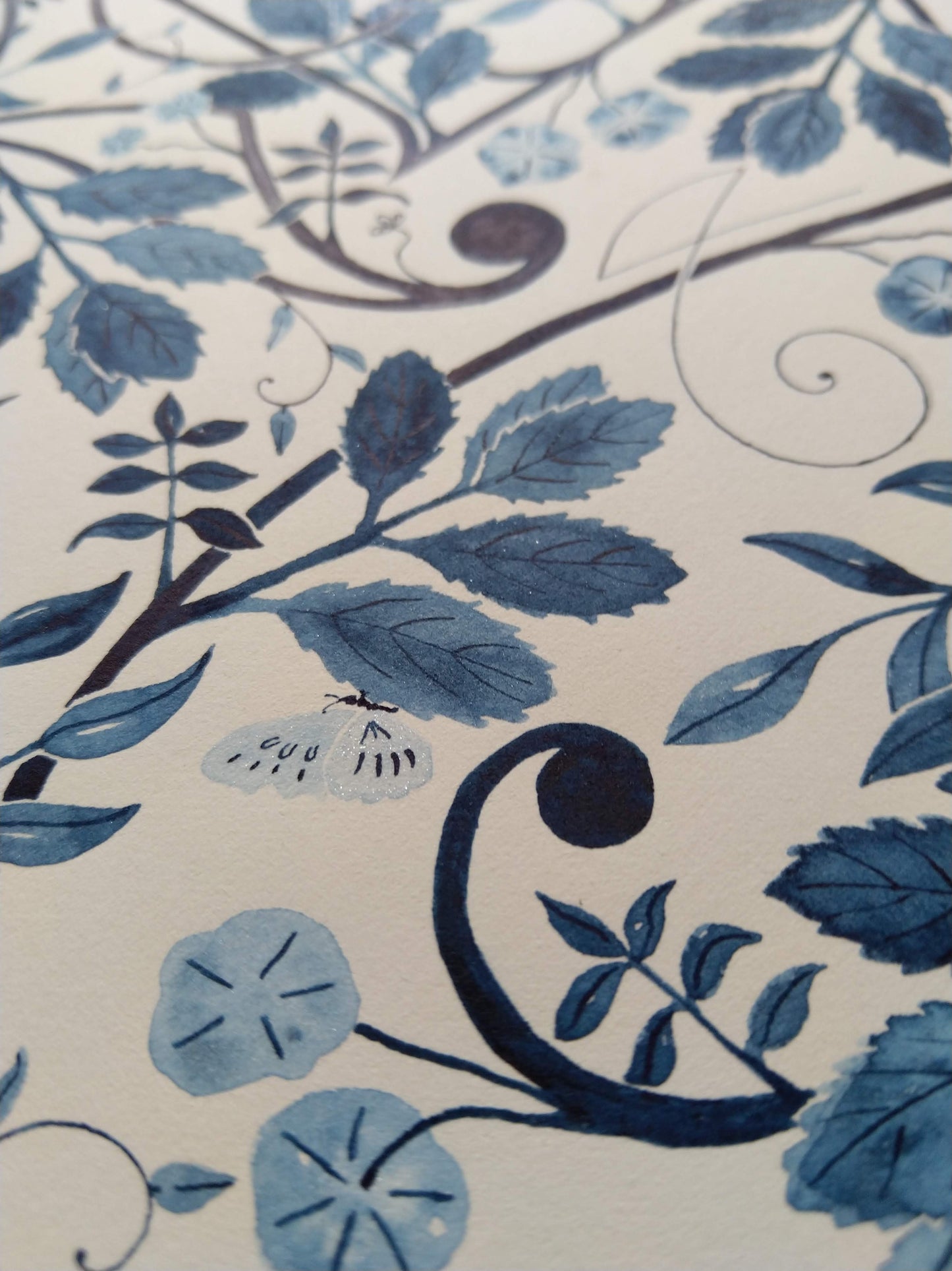 Watercolour print - Respect. A study in Indigo.