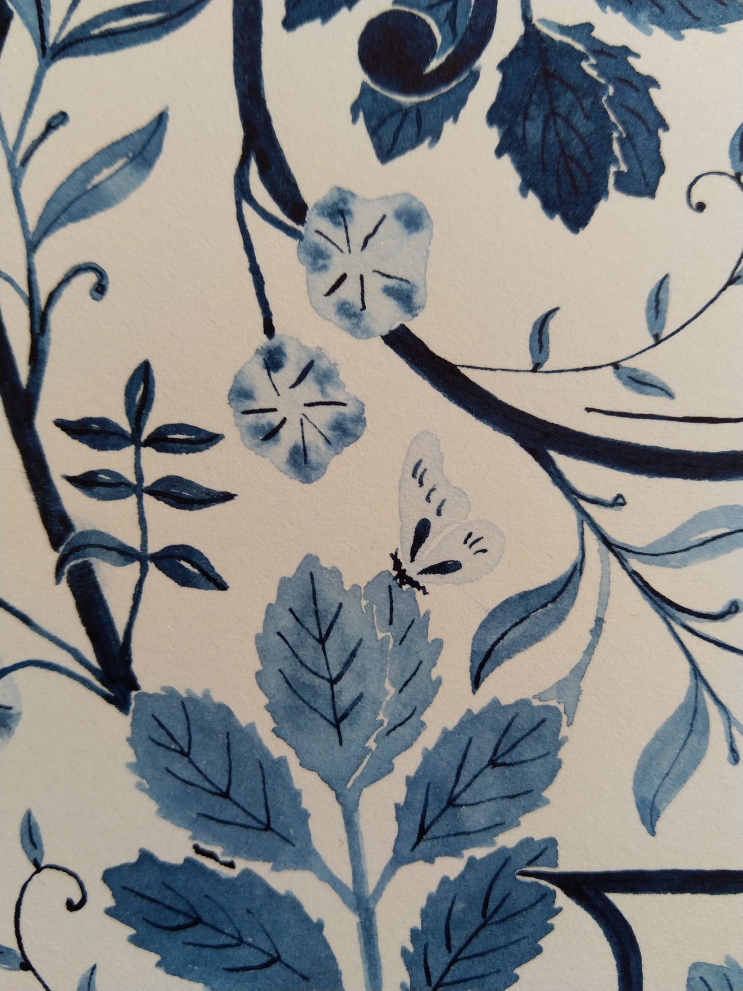 Watercolour print - Respect. A study in Indigo.