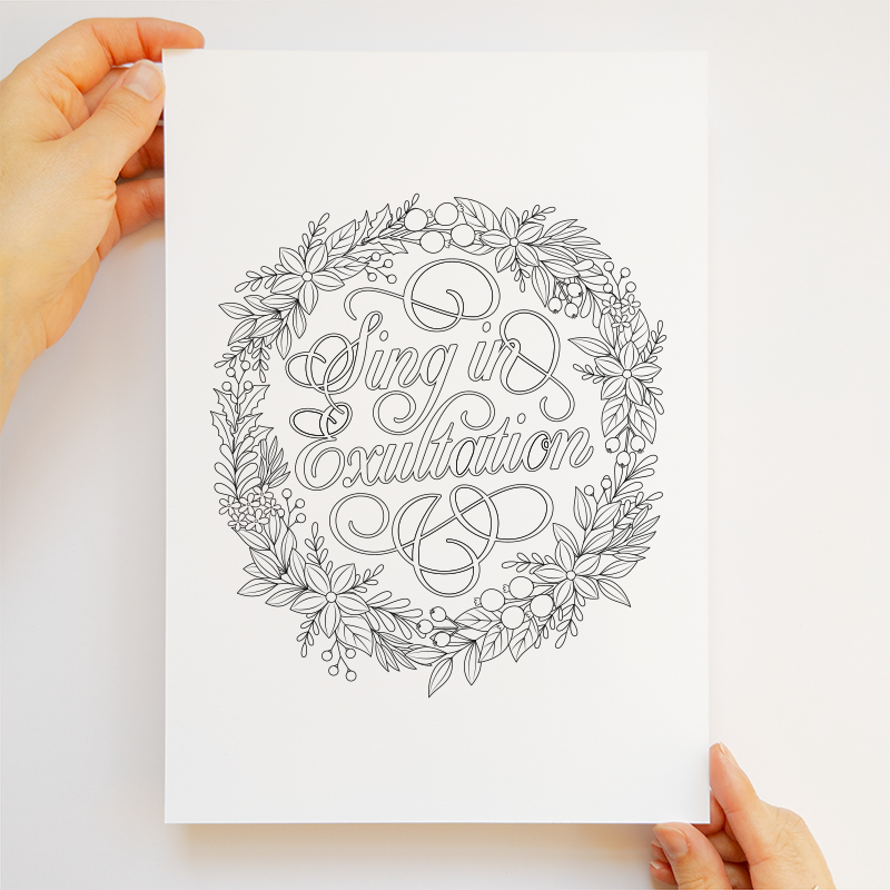 Colouring Download - Sing in Exultation