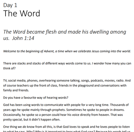 24 Advent Reflections (instant download)