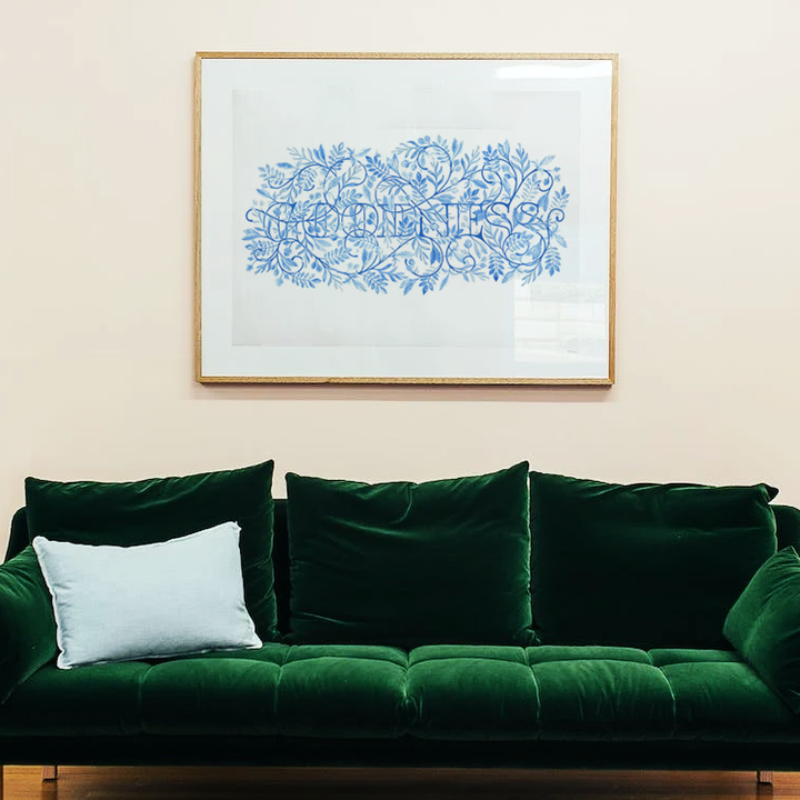 Watercolour Print - Goodness. A study in Cerulean