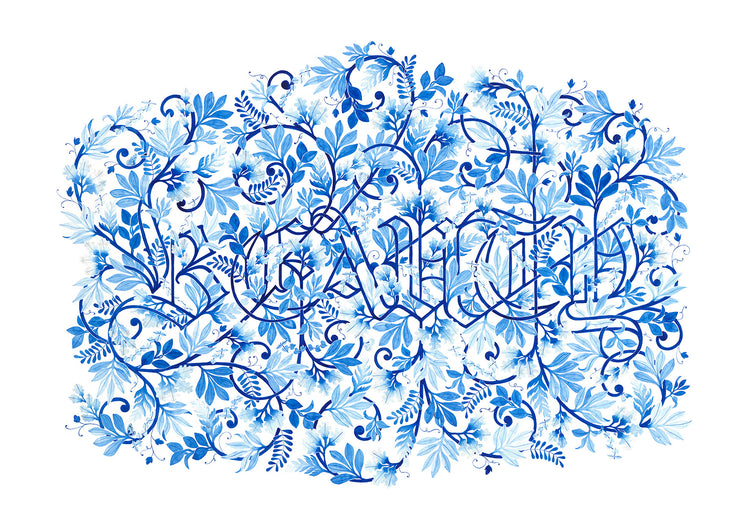 Watercolour Prints - Study in Blue