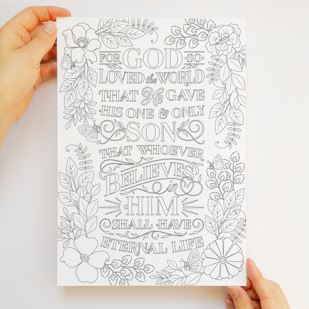 Bible coloring page John 3:16