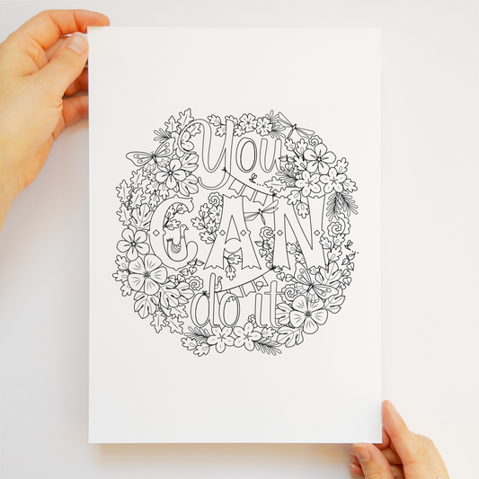 Pep Talk Colouring Pages (instant download)