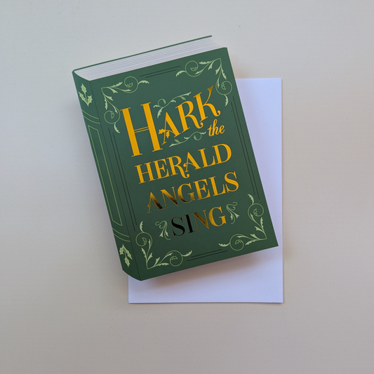 Set of 12 | Green Bookish Christmas cards