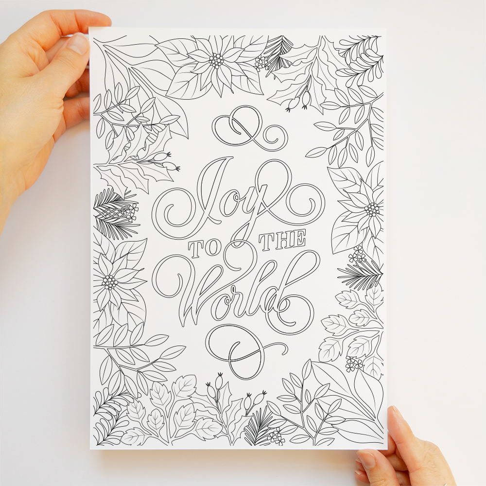 Colouring Page: Joy to the World