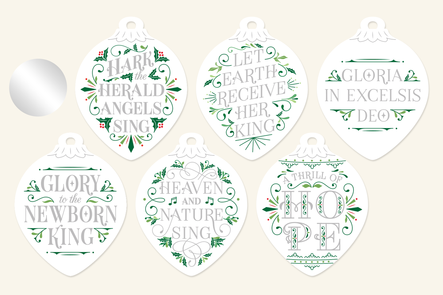 Pre-order: Christmas Ornaments - Silver Festive
