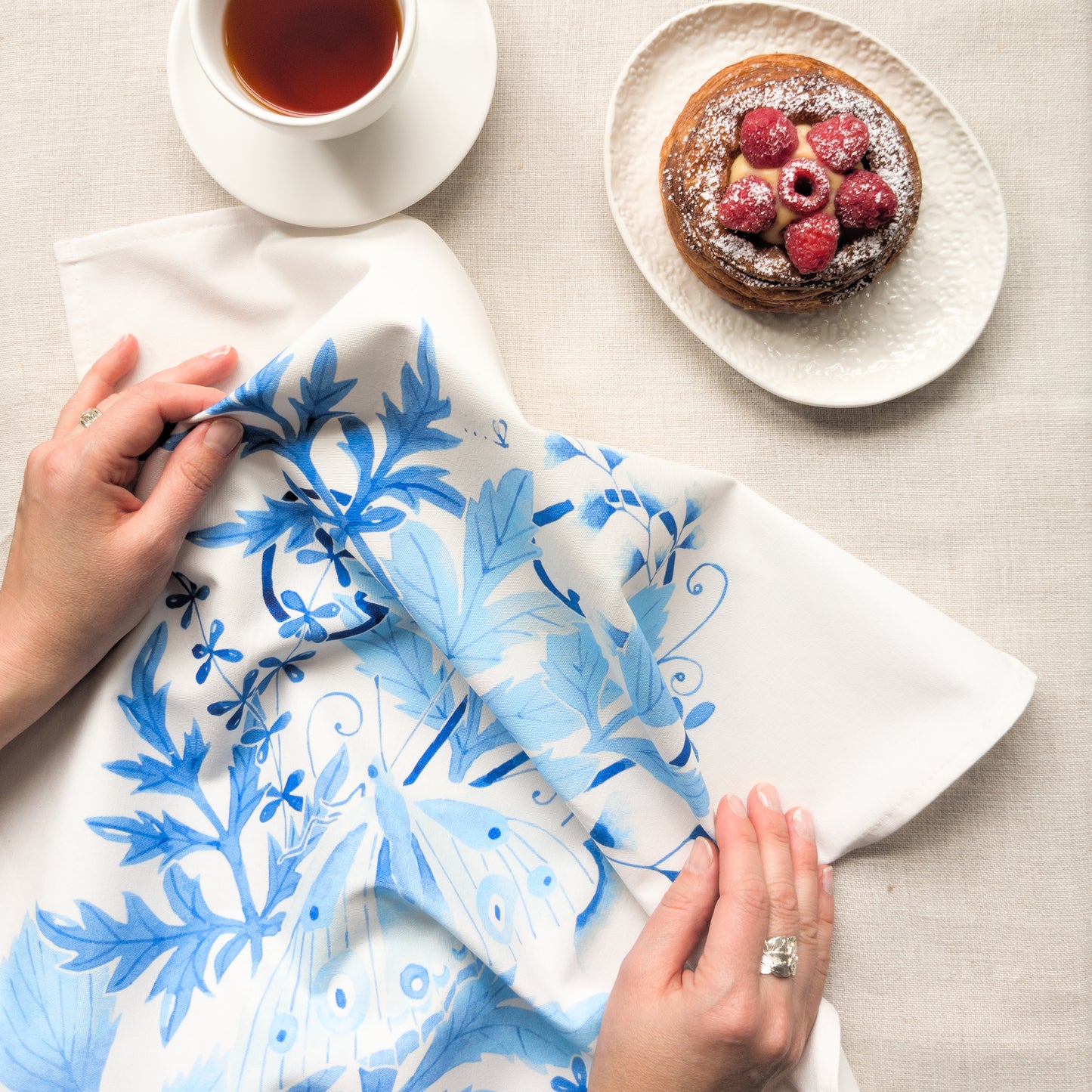 Pre-order: Tea Towel - Serenity Vignette 🦋