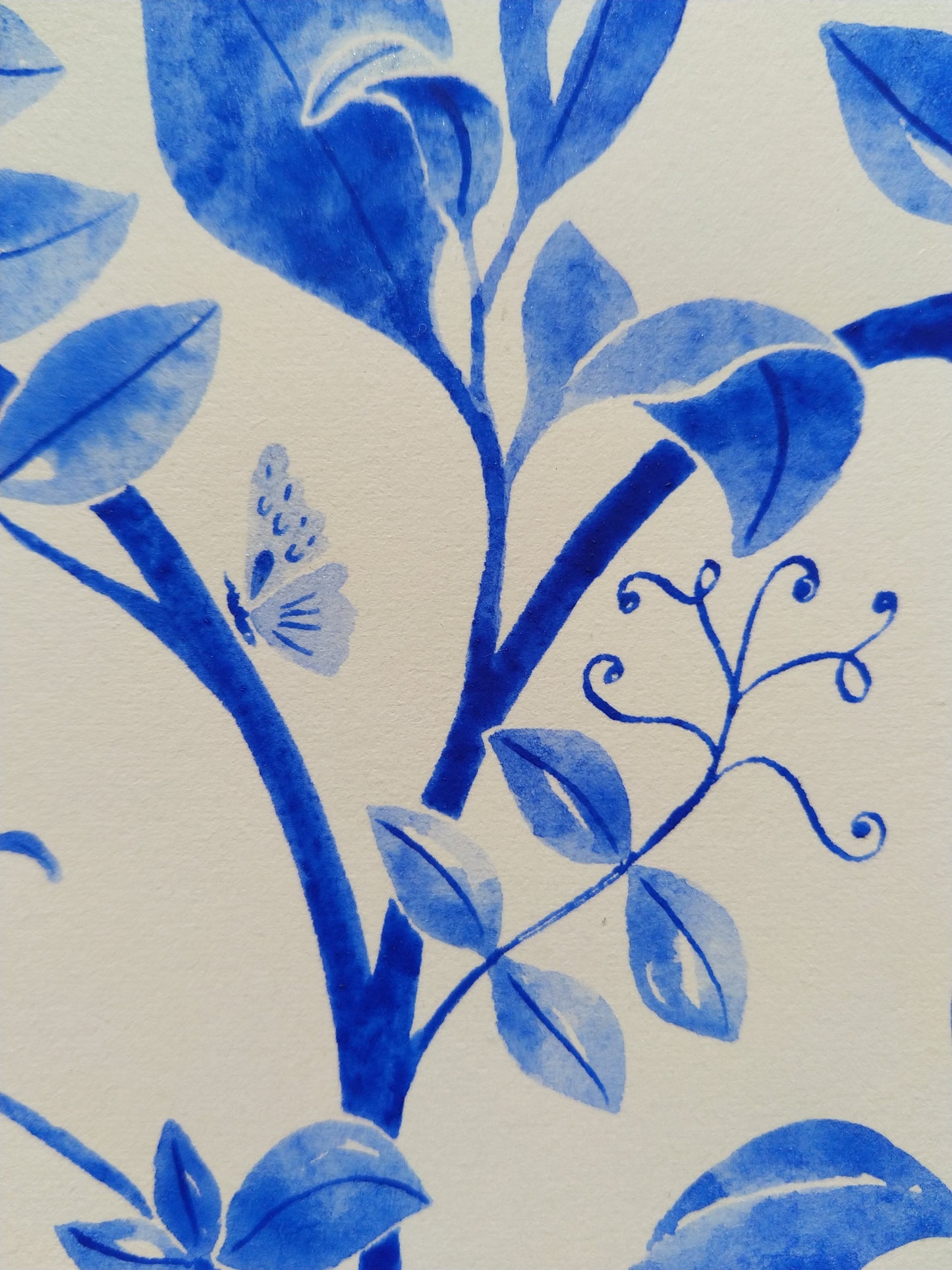 Watercolour Print - Generosity. A study in Cobalt Blue.
