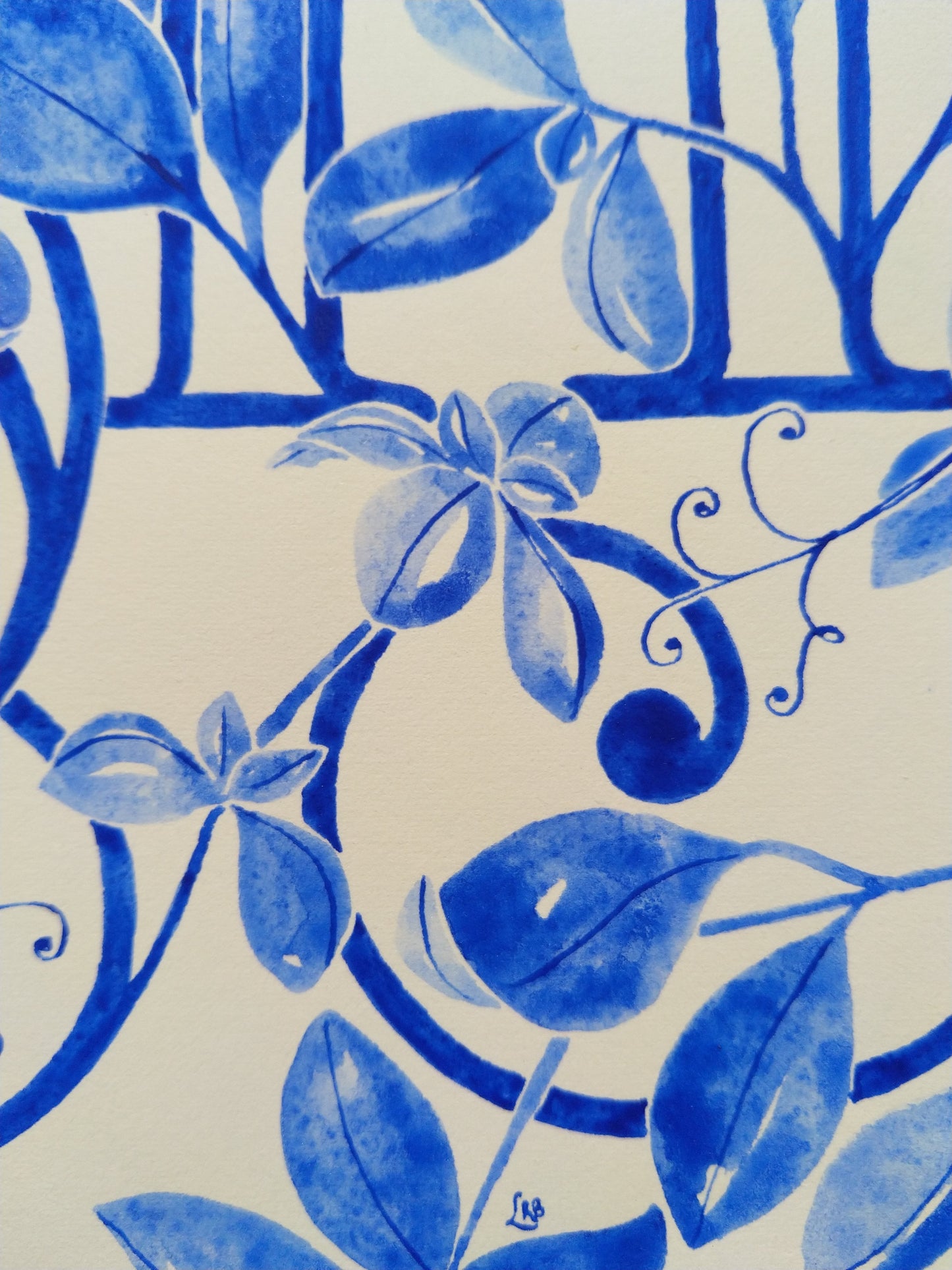 Watercolour Print - Generosity. A study in Cobalt Blue.